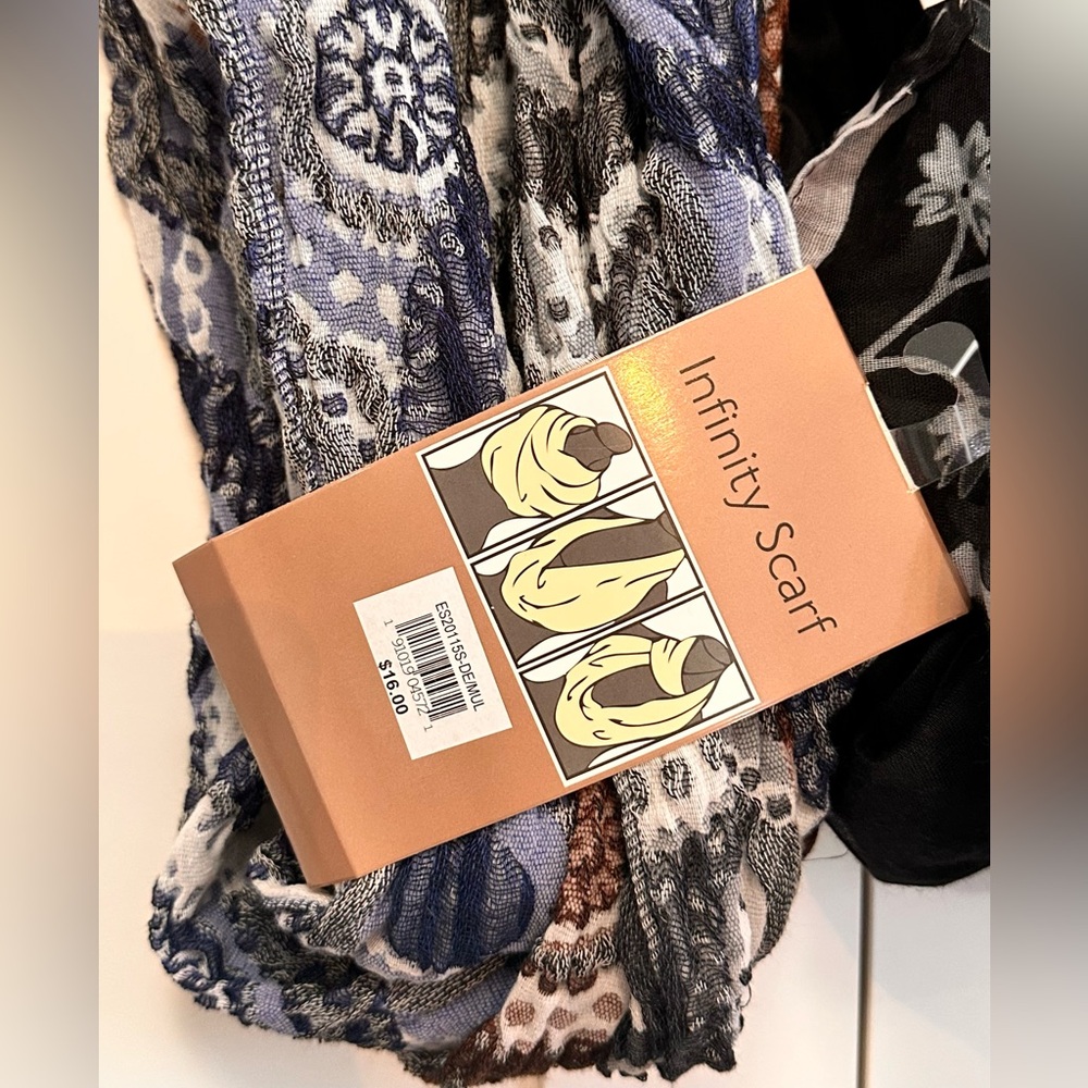 3 Infinity Scarves With Beautiful Patterns ($55 Value) NEW! - Picture 2 of 4